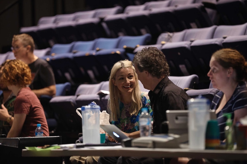 Kate Miller-Heidke during a rehearsal of Muriel's Wedding the Musical