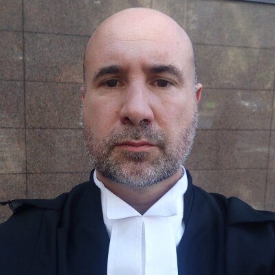 lawyer wearing his legal attire 