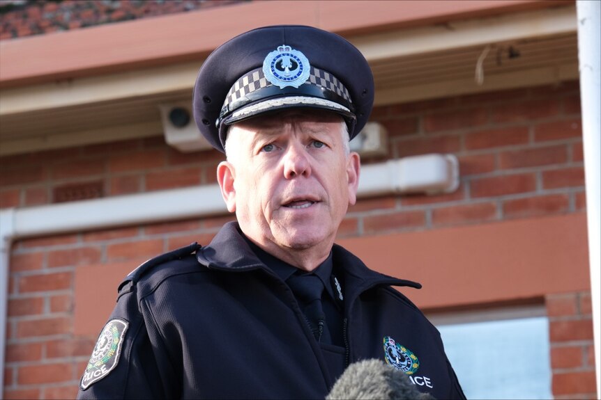 Police Commissioner stands out the front of the Crystal Brook Police Station