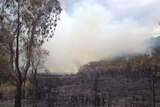 Fire burns on Stradbroke Island