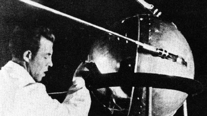 A technician puts the finishing touches on Sputnik (file photo).