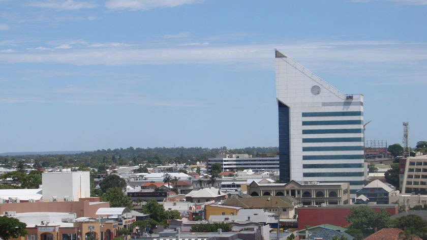 Aerial view of Bunbury town