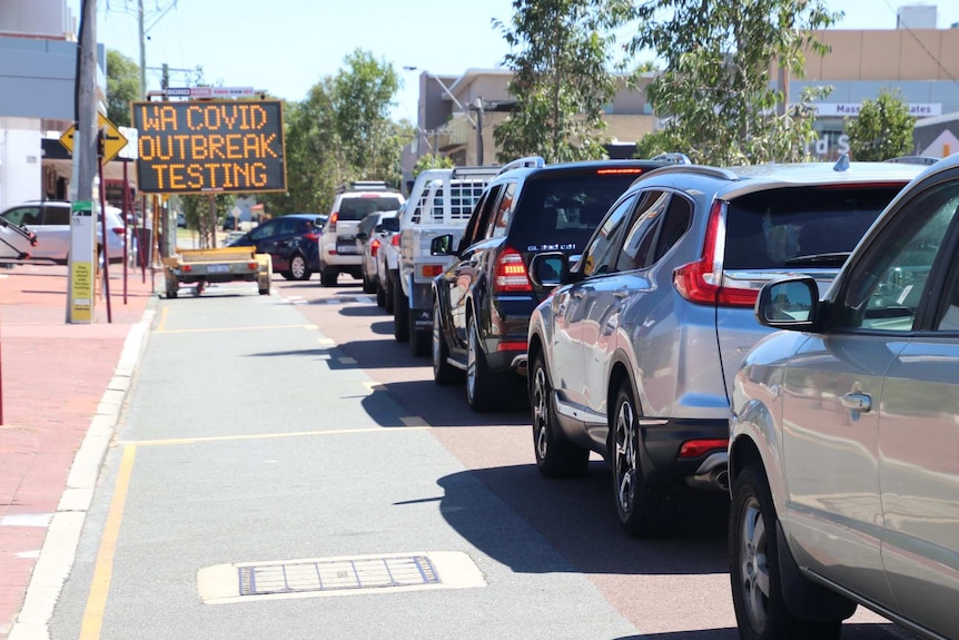 Long queues of cars outside Covid testing clinics