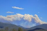 Smoke from a fire at Harrietville