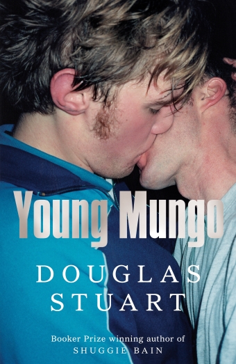 The book cover of Young Mungo by Douglas Stuart featuring two men kissing