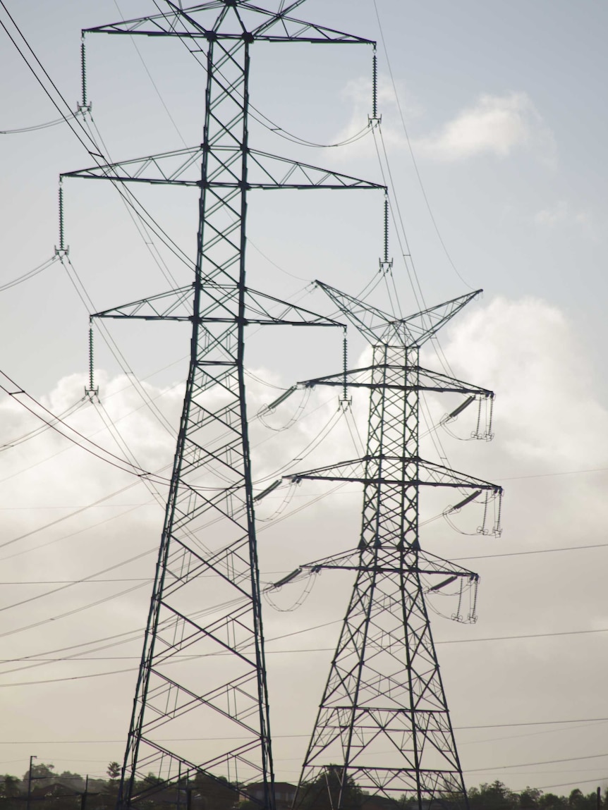 Transmission lines at Malaga, in Perth