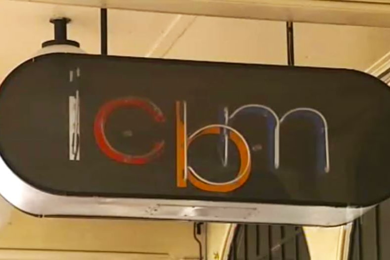 ICBM nightclub sign on Northbourne Avenue.