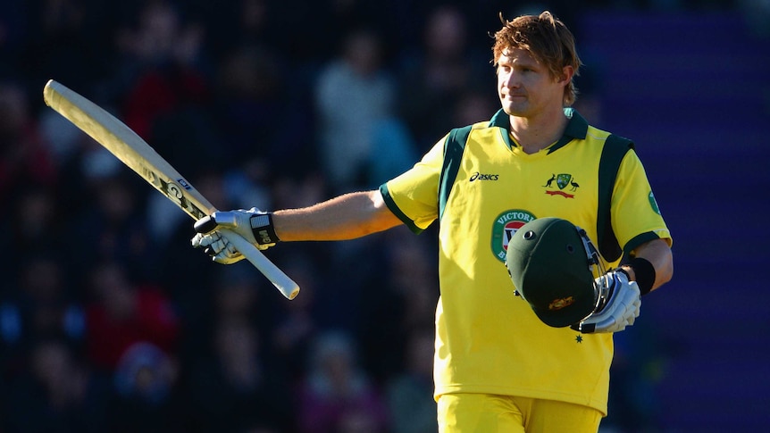 Shane Watson gets a century for Australia