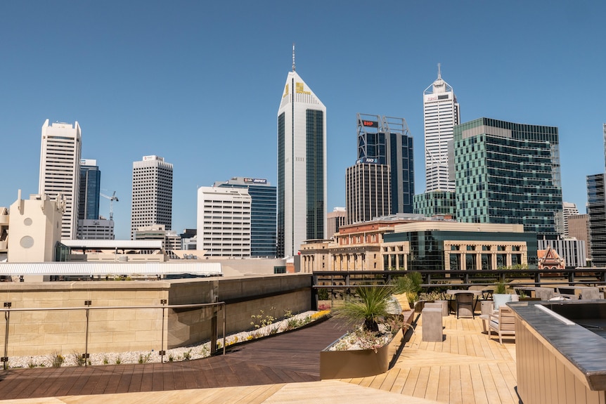 The new AGWA rooftop deck wraps around the top of the building