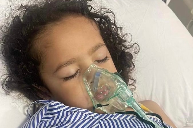 Four-year-old Kruz recovering from an illness