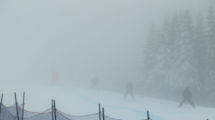 Frozen pea soup: Fog at Whistler has caused havoc with training and competition schedules.