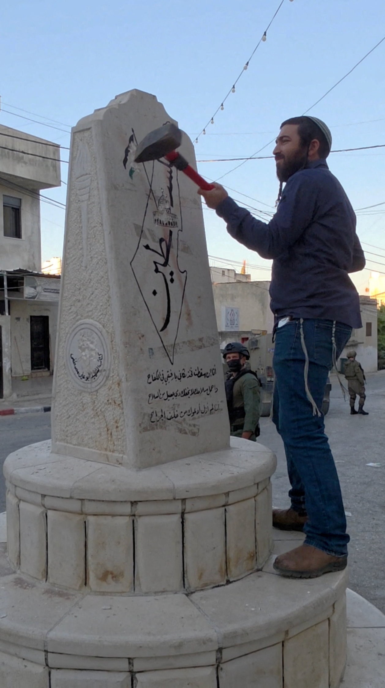 Israeli Knesset member vandalises Palestinian memorial in West Bank