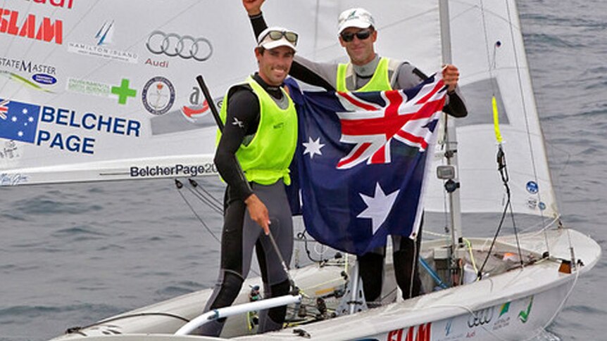 Sailors Mathew Belcher and Malcolm Page have successfully defended their470 World title.