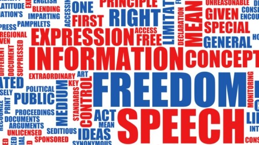 Freedom of speech word cloud