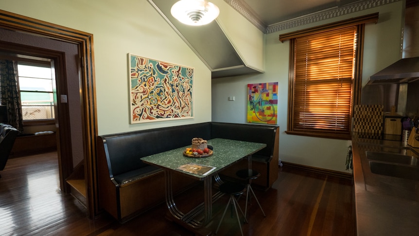 An art deco styled kitchen.