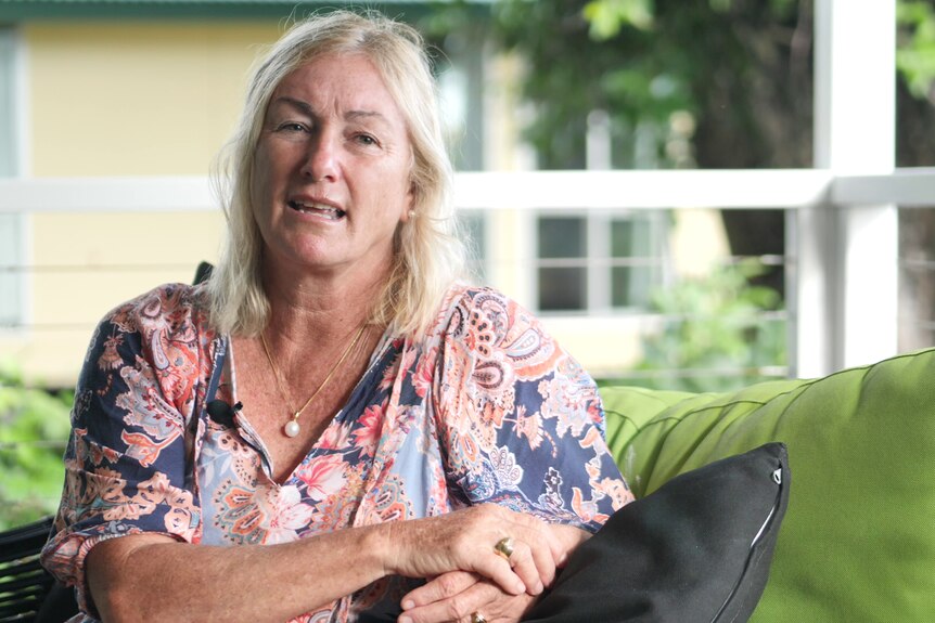 Cocos Island's tour operator Kylie James on the verandah of her home on West Island.  
