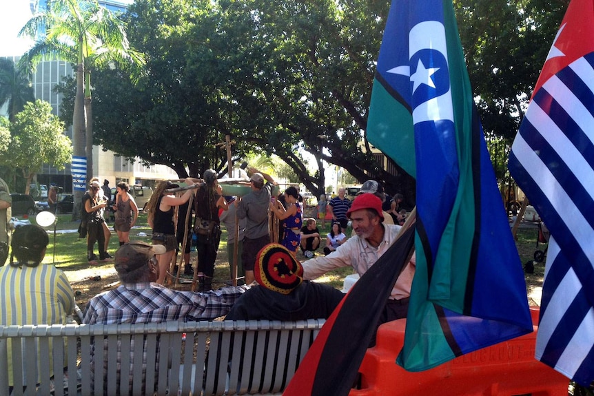 Protesters call for an independent West Papua