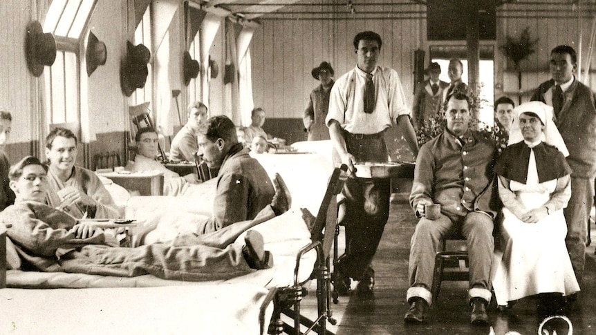 ANZACS in Harefield Hospital Ward