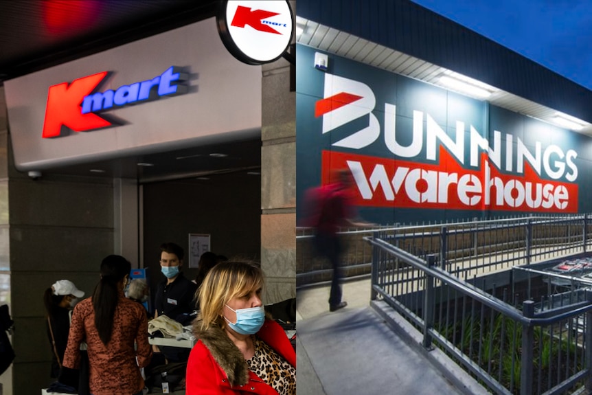 a composite image of the outdoor of two major retail outlets