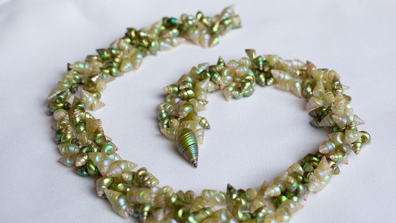 One of Vicki-Laine Green's shell necklace