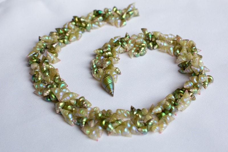 One of Vicki-Laine Green's shell necklace