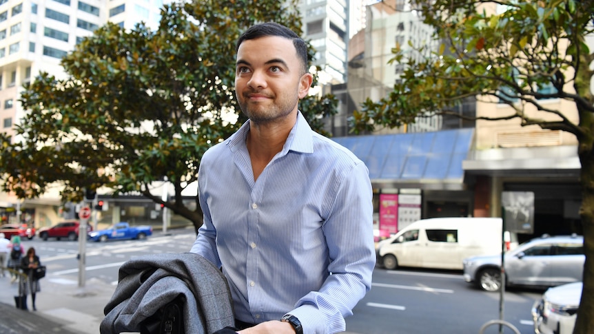 Guy Sebastian arrives at court