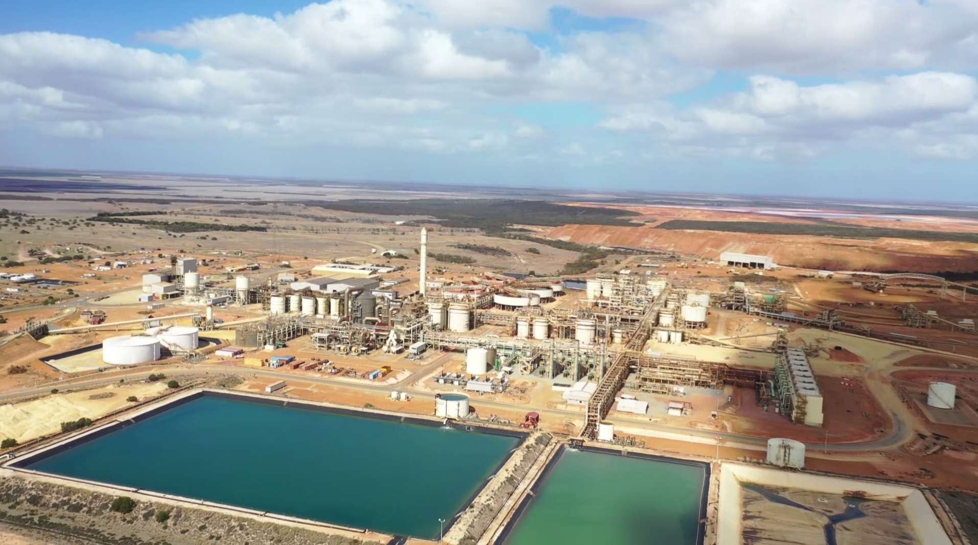 An aerial shot of the closed Ravensthorpe nickel mine