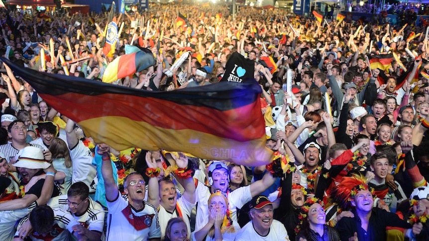 Celebrations in Berlin after Germany's World Cup victory