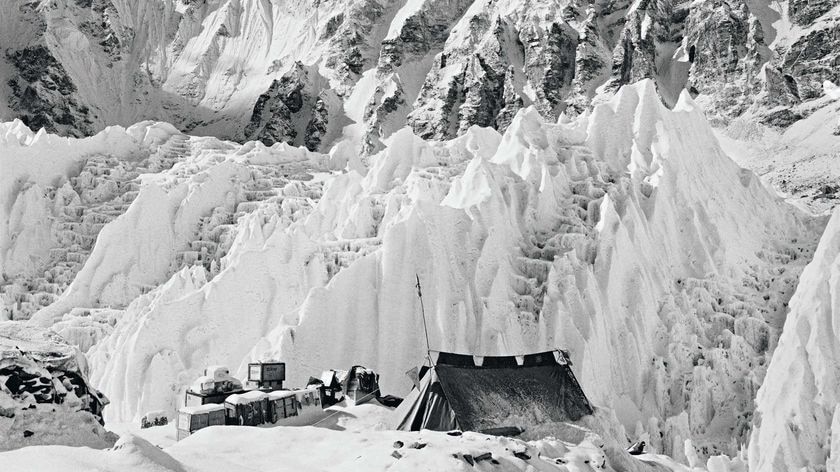 Hillary's camp on Mt Everest