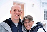 Zara Phillips poses for a photograph with Mike Tindall after the announcement of their engagement