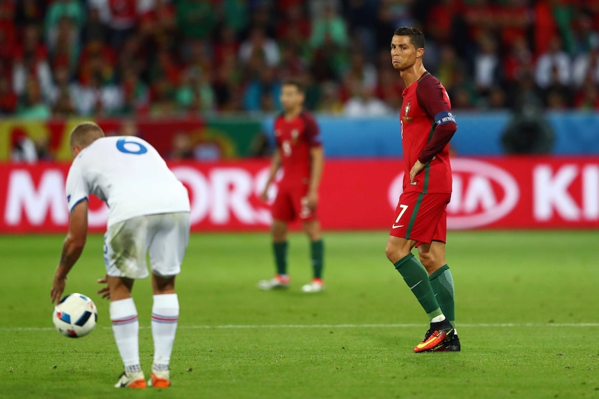 Ronaldo smirks against Iceland