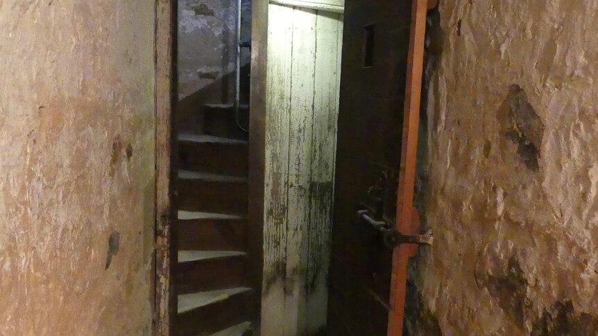 Hobart convict penitentiary tunnel entrance, 2017.