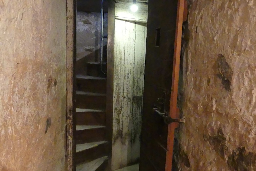 Hobart convict penitentiary tunnel entrance, 2017.