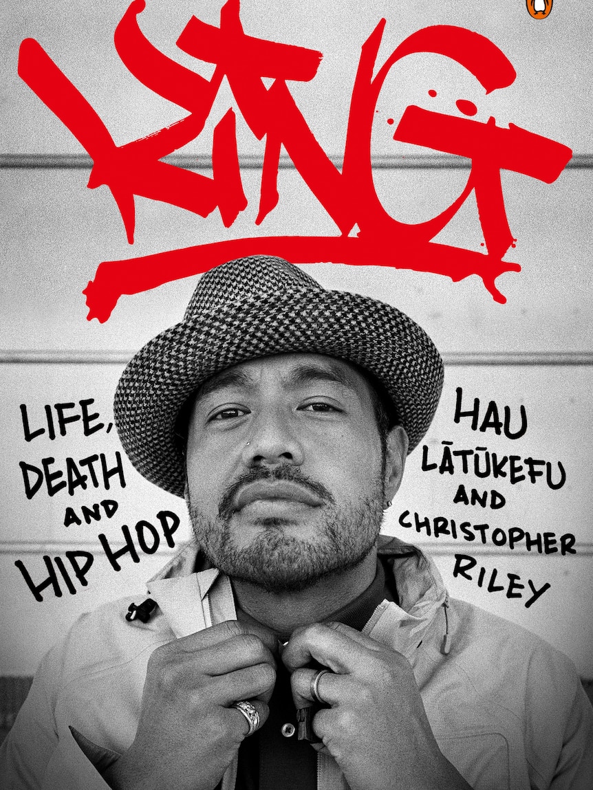 A book cover featuring Hau Lātūkefu in black and white and King written in red graffitti