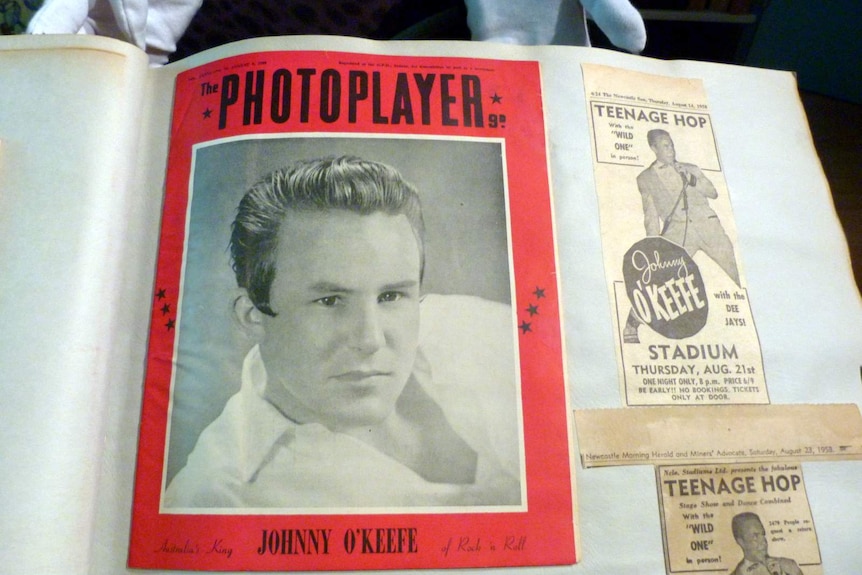 Johnny O'Keefe on the cover of Photoplayer magazine