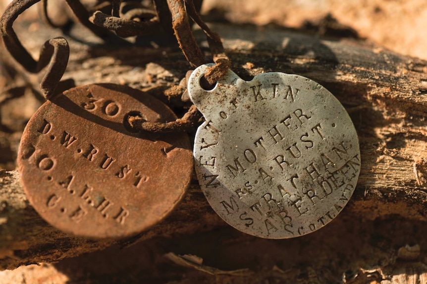 WW1 dog tags, Wyndham, WA