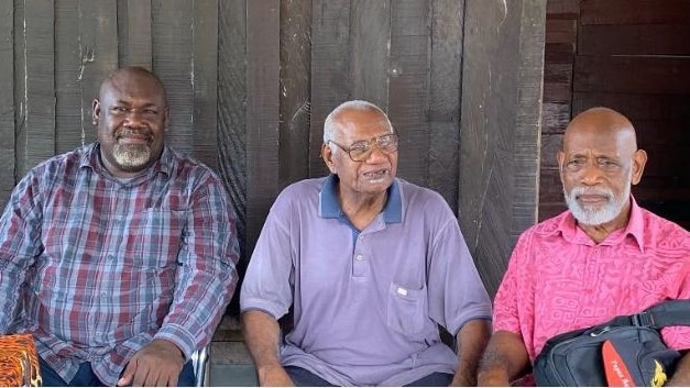 Premier Francis Sade, former PM Ezekiel Alebua and former Speaker Waeta Ben Tabusasi (G Prov FB)