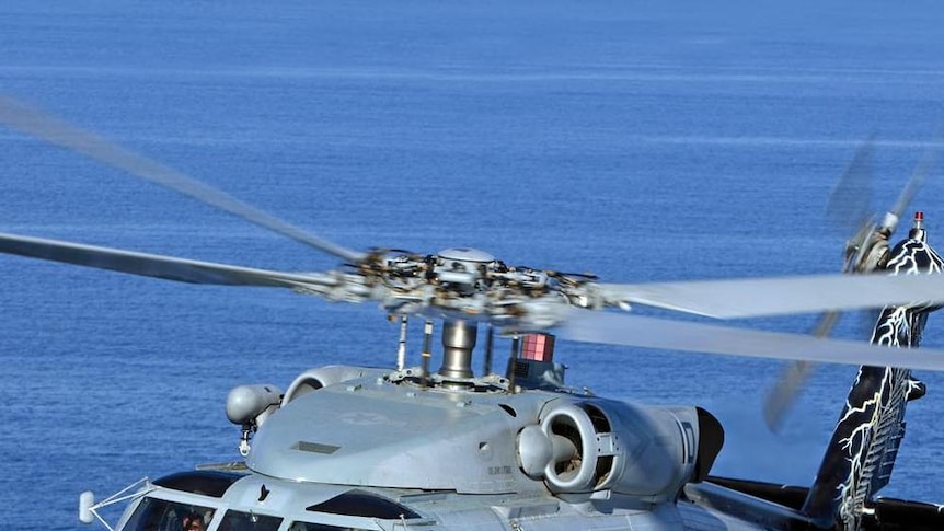 A MH-60R Romeo Seahawk in flight