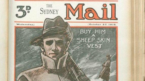 Newspaper coversheet of the Sydney Mail in October 1915.