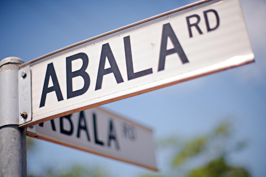 A street sign for Abala Road. 