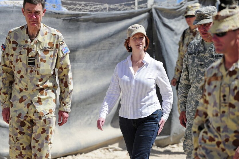 Julia Gillard in Afghanistan (Department of Defence)