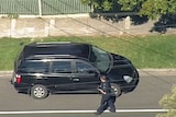A black mini-van where a child was found unresponsive in Melbourne's west.