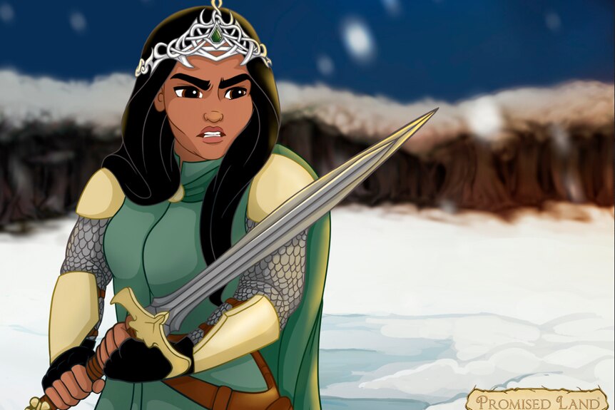 Queen Elena wields a sword in Promised Land