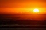 Sun setting over Indian Ocean 