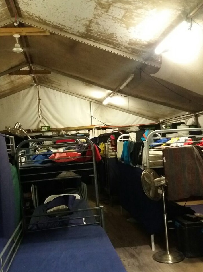 Inside Nauru detention centre tents