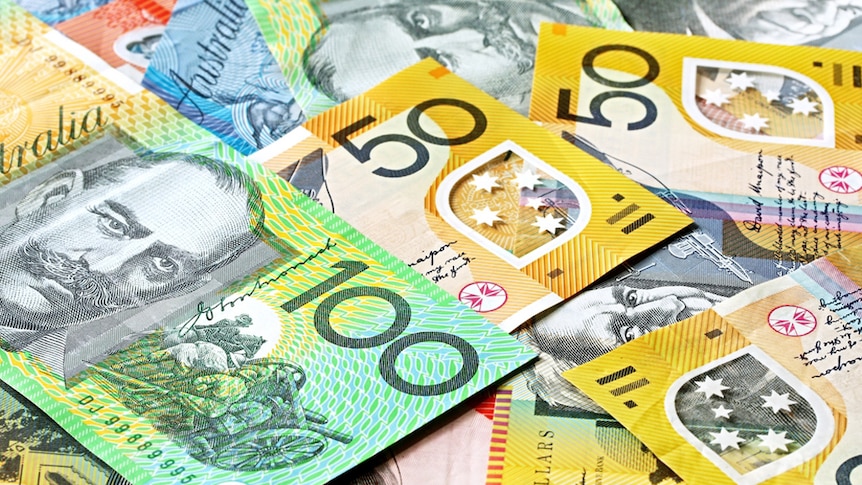 generic picture of Australian bank notes.
