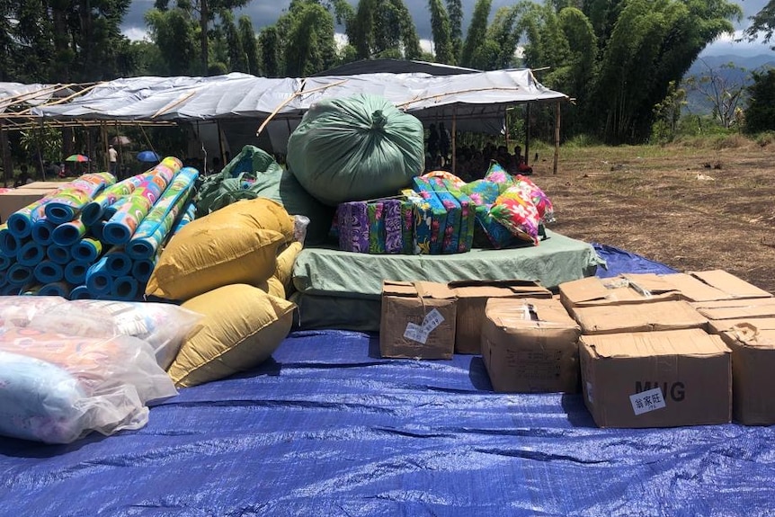 Humanitarian supplies in Goroka 