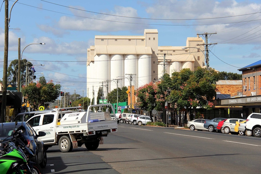 Grain silos in a country town