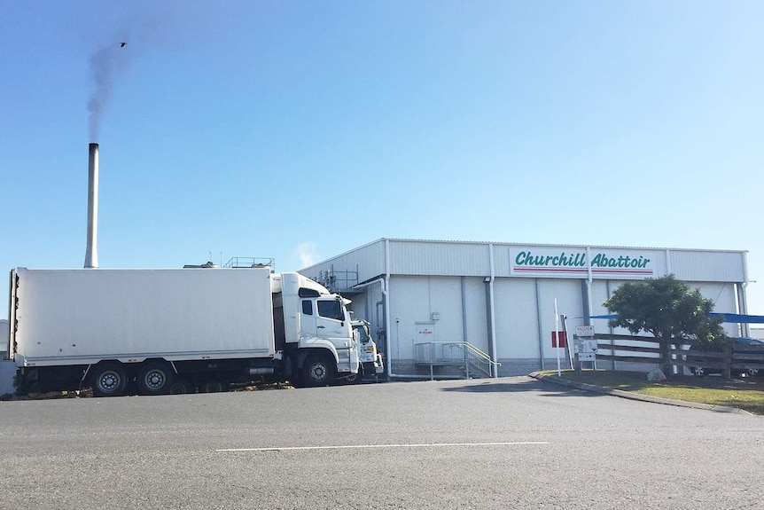 Outside of Churchill Abattoir at Ipswich, west of Brisbane, on August 29, 2017