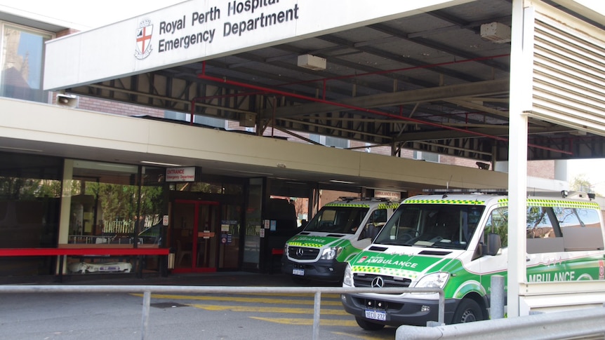 Ambulances at Royal Perth Hospital